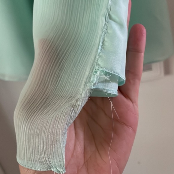 *CLOSET CLOSING* Mint Chiffon Maxi Skirt - Picture 6 of 7
